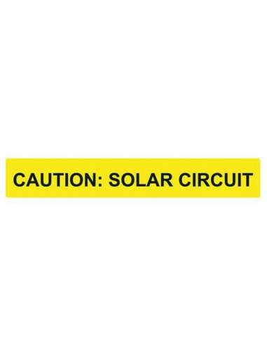 标签警告太阳能电路黑……